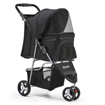 i.Pet 3 Wheel Pet Stroller - Black i.Pet